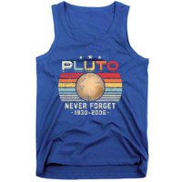 Never Forget Pluto Retro Funny Science Space Tank Top