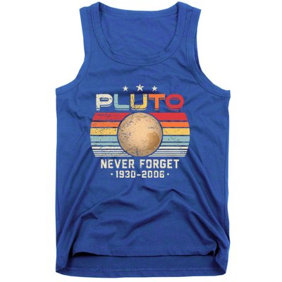 Never Forget Pluto Retro Funny Science Space Tank Top