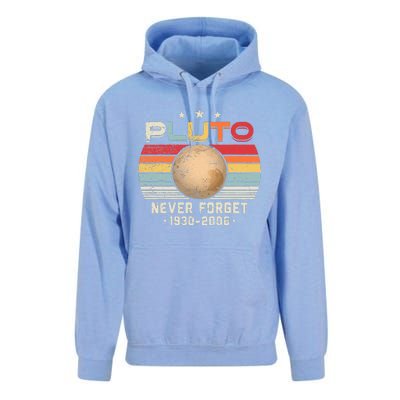 Never Forget Pluto Retro Funny Science Space Unisex Surf Hoodie