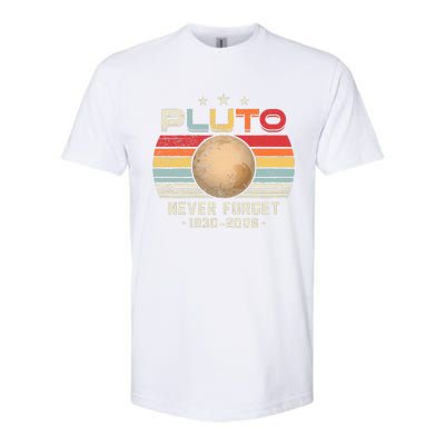 Never Forget Pluto Retro Funny Science Space Softstyle CVC T-Shirt