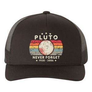 Never Forget Pluto Retro Style Funny Space Science Yupoong Adult 5-Panel Trucker Hat