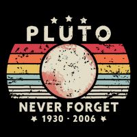 Never Forget Pluto Retro Style Funny Space Science Mousepad