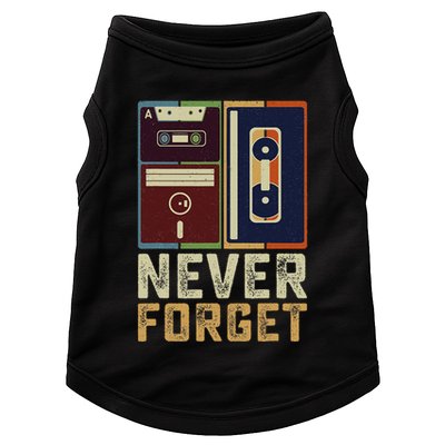 Never Forget Retro Vintage Cool 80s 90s Funny Geeky Nerdy Doggie Tank