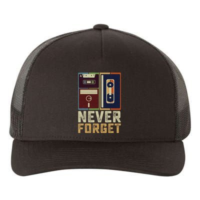 Never Forget Retro Vintage Cool 80s 90s Funny Geeky Nerdy Yupoong Adult 5-Panel Trucker Hat