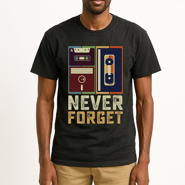 Never Forget Retro Vintage Cool 80s 90s Funny Geeky Nerdy Tall T-Shirt