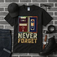 Never Forget Retro Vintage Cool 80s 90s Funny Geeky Nerdy Tall T-Shirt