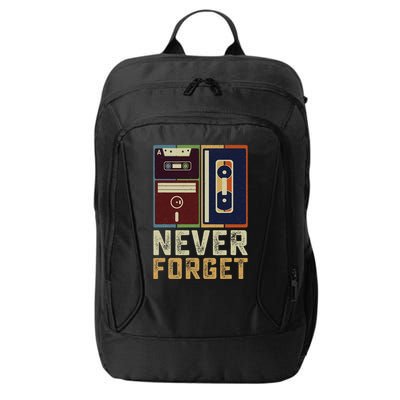 Never Forget Retro Vintage Cool 80s 90s Funny Geeky Nerdy City Backpack