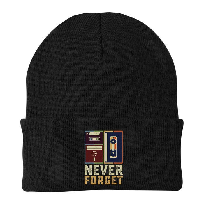 Never Forget Retro Vintage Cool 80s 90s Funny Geeky Nerdy Beanie
