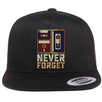 Never Forget Retro Vintage Cool 80s 90s Funny Geeky Nerdy Flatbill Hat