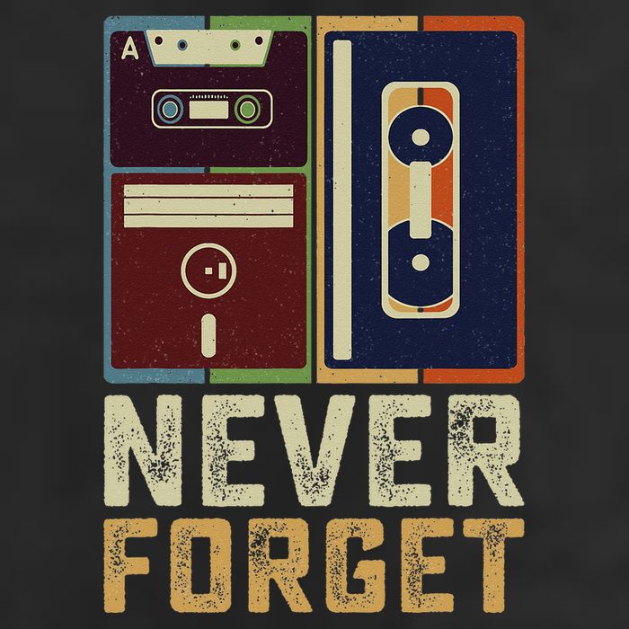 Never Forget Retro Vintage Cool 80s 90s Funny Geeky Nerdy Trucker Hat