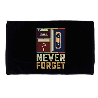 Never Forget Retro Vintage Cool 80s 90s Funny Geeky Nerdy Microfiber Hand Towel