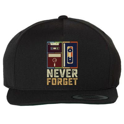 Never Forget Retro Vintage Cool 80s 90s Funny Geeky Nerdy Wool Snapback Cap