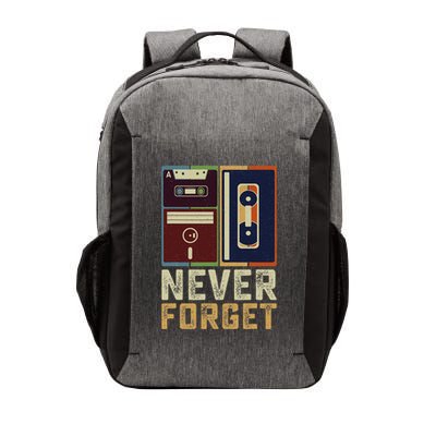 Never Forget Retro Vintage Cool 80s 90s Funny Geeky Nerdy Vector Backpack