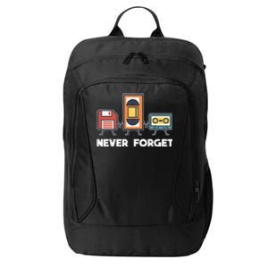 Never Forget Retro 90s Technology Music Throwback City Backpack