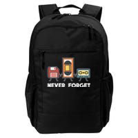 Never Forget Retro 90s Technology Music Throwback Daily Commute Backpack