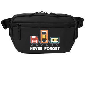 Never Forget Retro 90s Technology Music Throwback Crossbody Pack