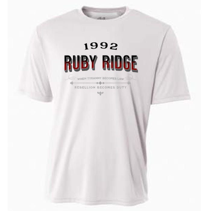 Never Forget Ruby Ridge When Tyranny Becomes Law Cooling Performance Crew T-Shirt