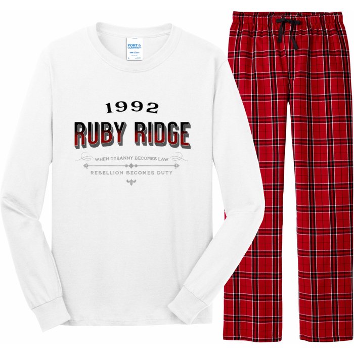 Never Forget Ruby Ridge When Tyranny Becomes Law Long Sleeve Pajama Set