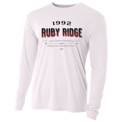 Never Forget Ruby Ridge When Tyranny Becomes Law Cooling Performance Long Sleeve Crew