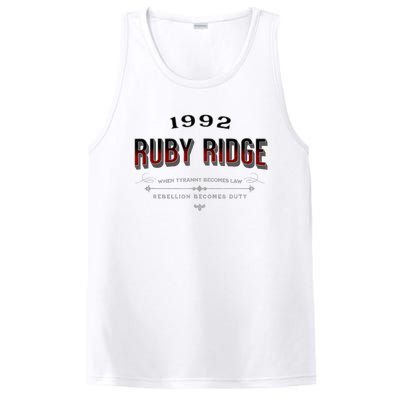 Never Forget Ruby Ridge When Tyranny Becomes Law PosiCharge Competitor Tank