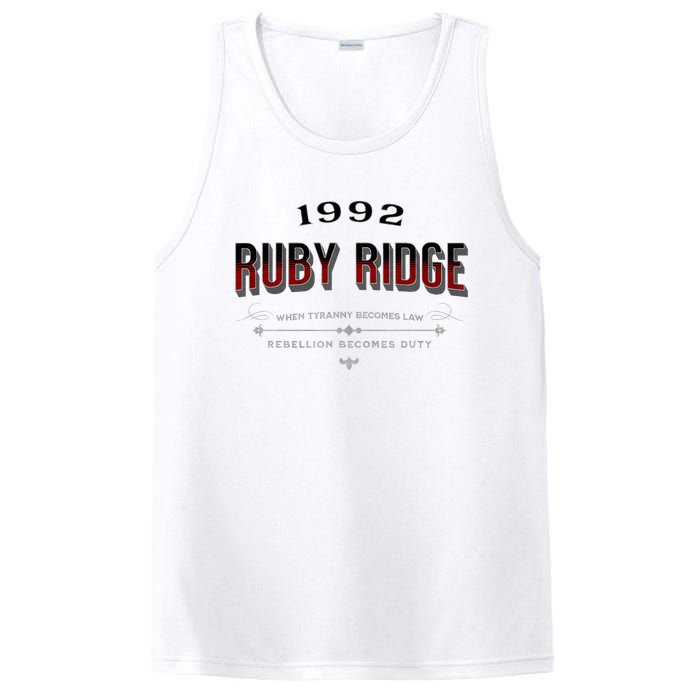 Never Forget Ruby Ridge When Tyranny Becomes Law PosiCharge Competitor Tank