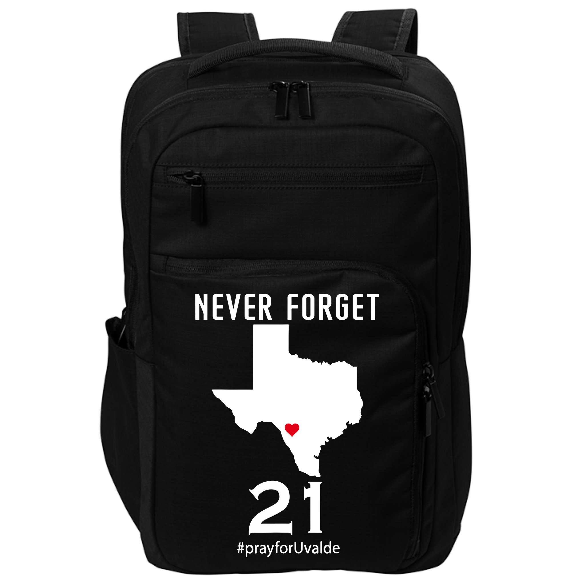 Never Forget Robb Elementary School Texas Pray For Uvalde Impact Tech Backpack