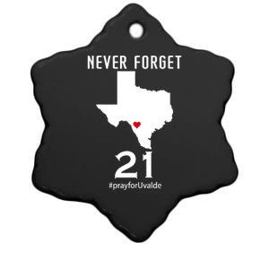 Never Forget Robb Elementary School Texas Pray For Uvalde Ceramic Star Ornament