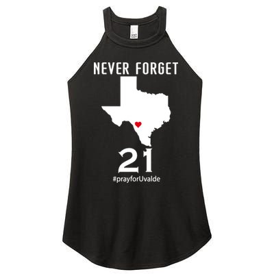 Never Forget Robb Elementary School Texas Pray For Uvalde Women's Perfect Tri Rocker Tank