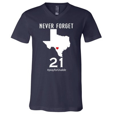 Never Forget Robb Elementary School Texas Pray For Uvalde V-Neck T-Shirt