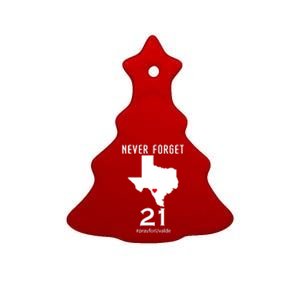 Never Forget Robb Elementary School Texas Pray For Uvalde Ceramic Tree Ornament