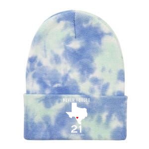 Never Forget Robb Elementary School Texas Pray For Uvalde Tie Dye 12in Knit Beanie