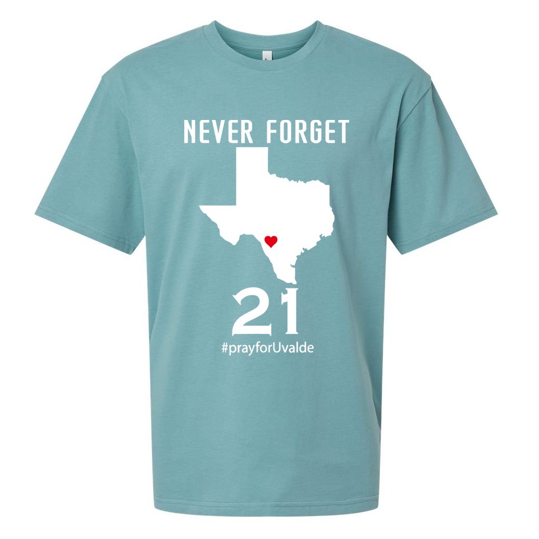 Never Forget Robb Elementary School Texas Pray For Uvalde Sueded Cloud Jersey T-Shirt
