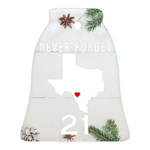 Never Forget Robb Elementary School Texas Pray For Uvalde Ceramic Bell Ornament