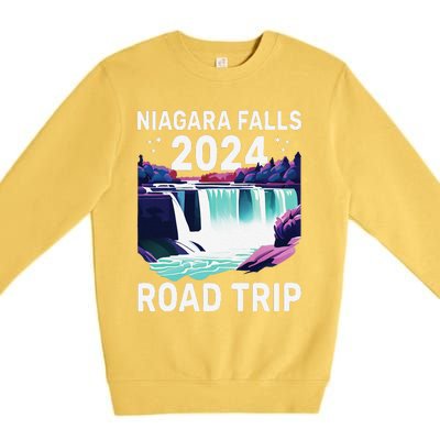 Niagara Falls Road Trip 2024 Summer Vacation Niagara Premium Crewneck Sweatshirt