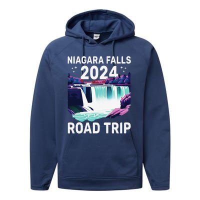 Niagara Falls Road Trip 2024 Summer Vacation Niagara Performance Fleece Hoodie