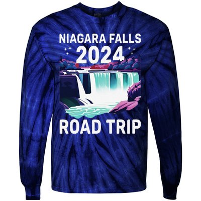 Niagara Falls Road Trip 2024 Summer Vacation Niagara Tie-Dye Long Sleeve Shirt