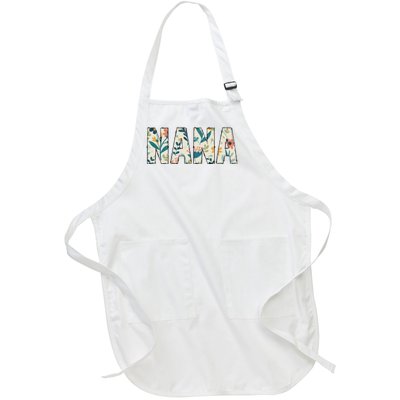 Nana Floral Retro Full-Length Apron With Pockets