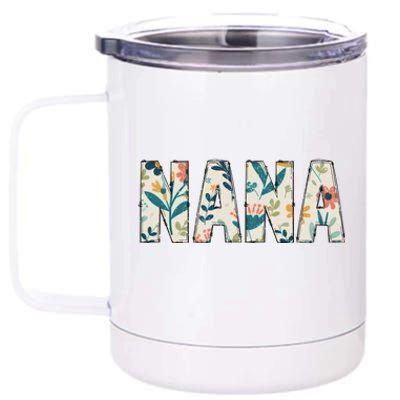 Nana Floral Retro 12 oz Stainless Steel Tumbler Cup