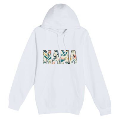 Nana Floral Retro Premium Pullover Hoodie