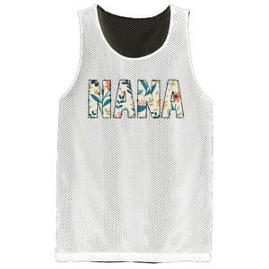 Nana Floral Retro Mesh Reversible Basketball Jersey Tank