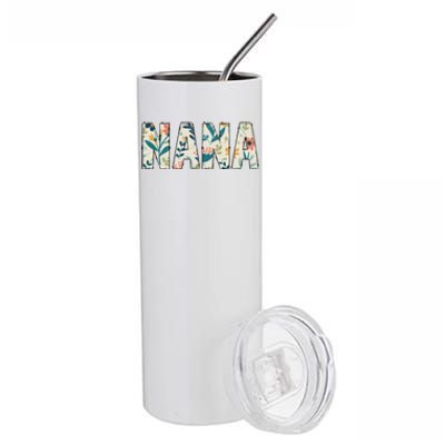 Nana Floral Retro Stainless Steel Tumbler