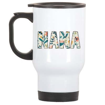 Nana Floral Retro Stainless Steel Travel Mug