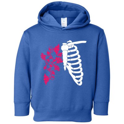 Nurse Floral Rib Cage Er Pqrst Ortho Registered Rn Funny Gift Funny Gift Toddler Hoodie