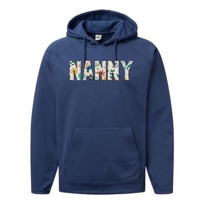 Nanny Floral Retro Performance Fleece Hoodie