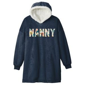 Nanny Floral Retro Hooded Wearable Blanket