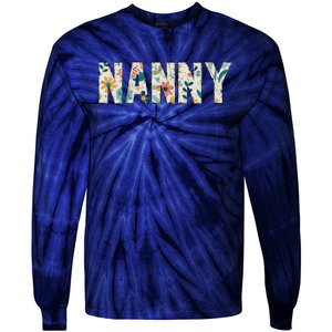 Nanny Floral Retro Tie-Dye Long Sleeve Shirt