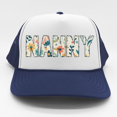 Nanny Floral Retro Trucker Hat