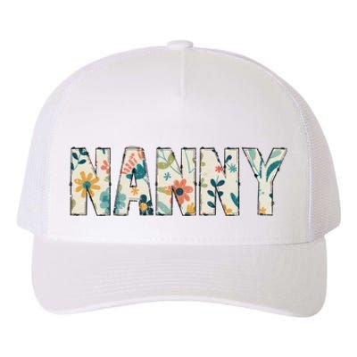 Nanny Floral Retro Yupoong Adult 5-Panel Trucker Hat