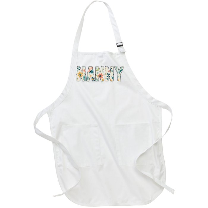 Nanny Floral Retro Full-Length Apron With Pockets