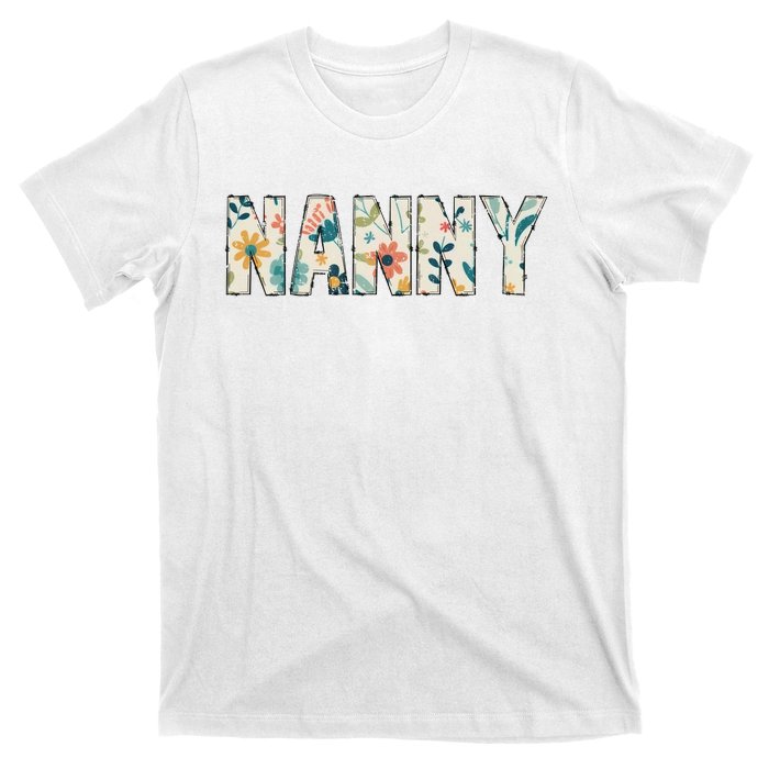 Nanny Floral Retro T-Shirt